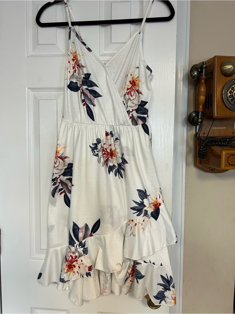 White Floral Ruffle Sundress – Size S 🌸 - Picture 8 of 9
